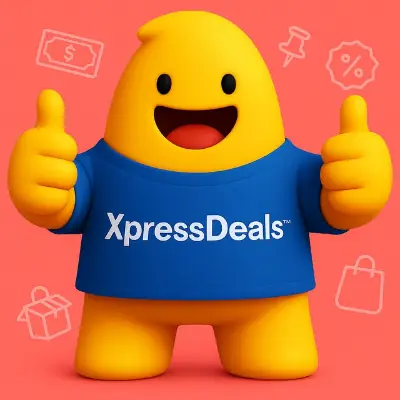 XpressDeals mascot giving two thumbs up